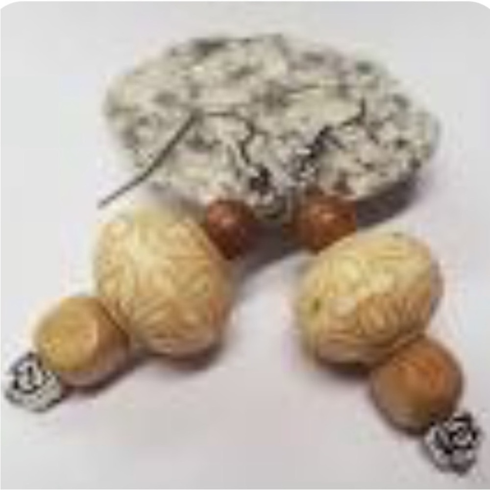 Wooden Drop Earrings